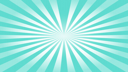 Fresh Mint Green and White Radial Stripe Design Background