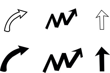 Bundle of different arrow designs in a wide range of styles and forms. Vector set.