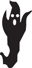 Scary ghost silhouette icon