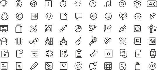 Big set Icons collection. Vector illustration