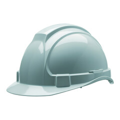 Fototapeta premium A clean white construction hard hat isolated on a black background for safety and protection