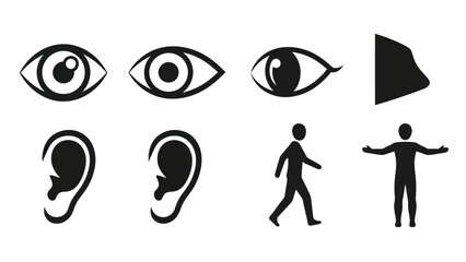 Collection of black and white animal icons for graphic design elements