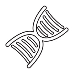 Outline DNA double helix structure icon representing vital genetics molecular biology science life s code and intricate
