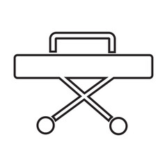 Medical Stretcher Gurney Icon Outline Vector Healthcare Emergency Patient Transport Safety Hospital Equipment First Aid