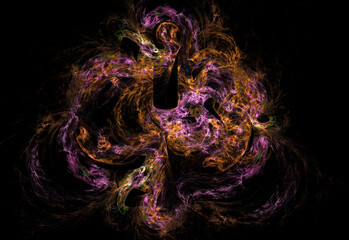 Crazy mystical coloured light effects. Incredible combinations of abstract light lines. Abstract vortex of cosmic energy.