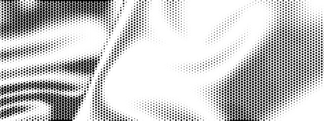 Hexagon halftone pattern for overlay fade corner and trail gradient dot. Honeycomb shape grunge for creative abstract hexagon and pixel extreme texture. Hexagon structure line for overlay. © RDVector