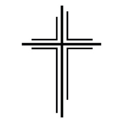 Minimal Isolated Christian Cross Illustration
