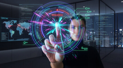 Female Cybersecurity Analyst Responding to a Live Intrusion Alert