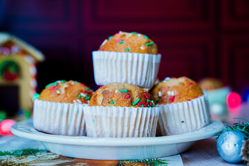 Pan con chispas de colores