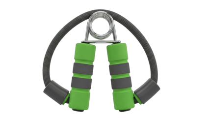 Green Hand Grip Exerciser Isolated on White Background