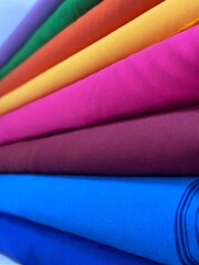 close up of colorful fabrics