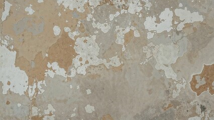 Aged wall with peeling paint and cracks, showing weathered and textured surface. Grungy background with distressed appearance.