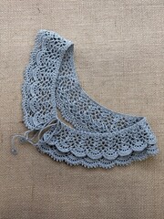  lace Crochet collar made of thin cotton
