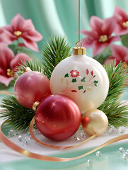 Decorative balls for celebration in new year. 