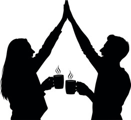 Abstract geometric composition with vibrant color palette