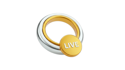 Live Streaming Ring Icon on White Background