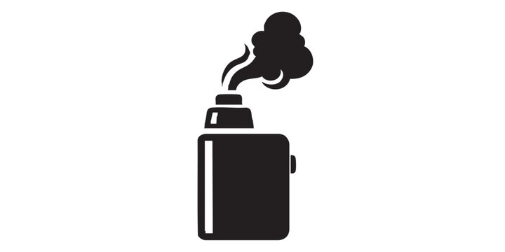 Vape devices solid icon, vaping concept. Vector graphics. Pen and regular vape sign on white background, style icon mobile or web design.
