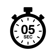 5 seconds timer icon vector