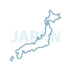 Map of Japan &ndash; Country Outline Vector