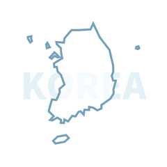 Map of Korea &ndash; Country Outline Vector