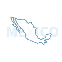 Map of Mexico &ndash; Country Outline Vector