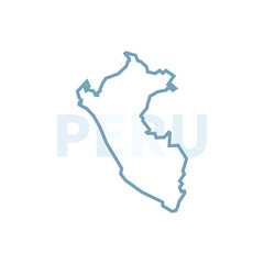 Map of Peru &ndash; Country Outline Vector