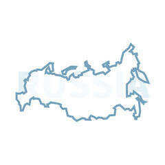 Map of Russia &ndash; Country Outline Vector