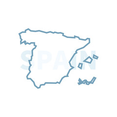 Map of Spain &ndash; Country Outline Vector