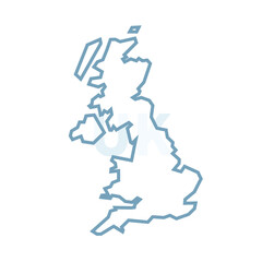 Map of UK &ndash; Country Outline Vector