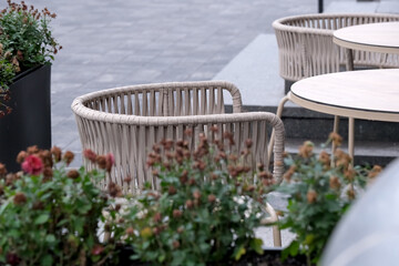 Cozy seating in a peaceful garden setting during a sunny afternoon