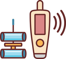 Remote Control Signal Icon Vector