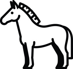 Minimal Horse Outline Illustration