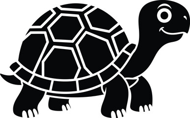 Obraz premium Cute Turtle Animal Cartoon Vector Illustration