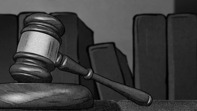 hammer and gavel, wooden gavel on a sound block, symbolizing justice and legal decisions.