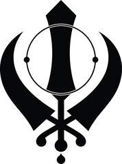 Sikh Khanda Religious Symbol Vector