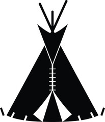 Native American Teepee Symbol Vector Illustration