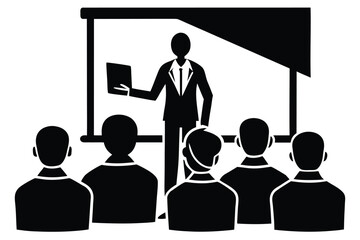 presentation silhouette icon