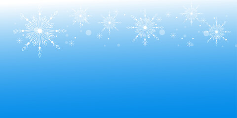 winte blue background with snowflakes