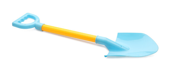 Plastic shovel isolated on white. Children's beach toy