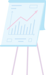 Financial statistics on flip board color icon. Business presentation