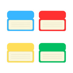 Colorful Blank Label Sticker Set