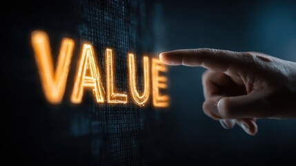 Touching a virtual screen to highlight value in products and services through digital innovation and expert advice