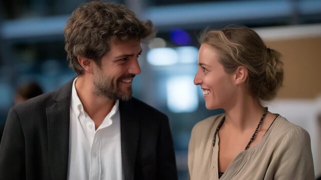 Bidders exchanging smiles after gavel strike &mdash; representing shared experience, emotional storytelling, and the social dimension of competitive auction culture. cinematic color correction, natural