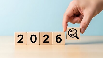 Year 2026 search magnifying glass new discovery and research