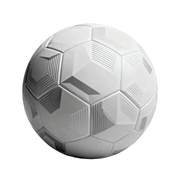 Elegant and Modern White Soccer Ball. A clean and sleek design for contemporary sports and luxury athletic brands.