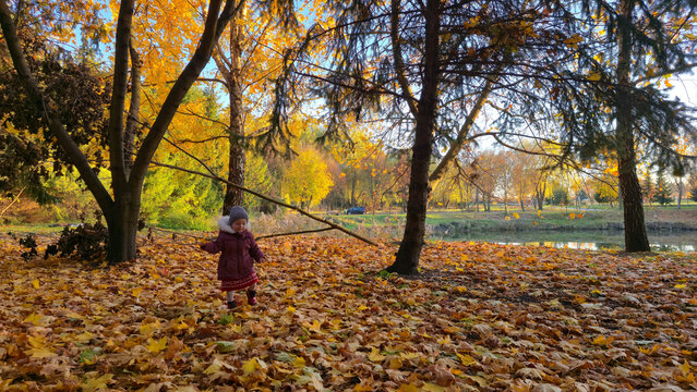Little and always smiling Wiktoria from Poland - autumn.