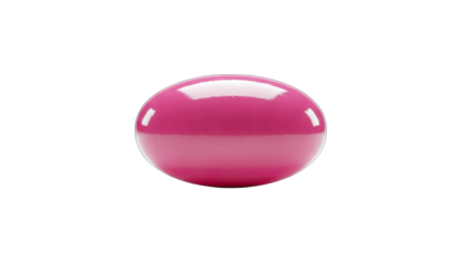 Pink Pill Isolated on White Background