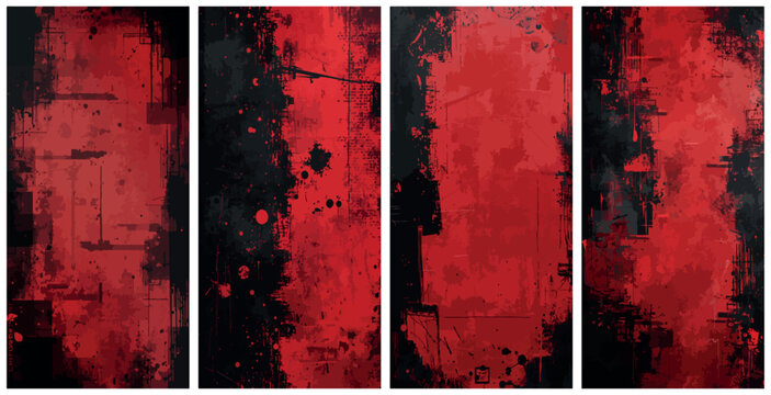  abstract grunge punk texture background in dark red and black color tones