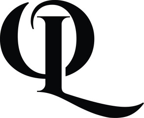 Letter OL LO minimalist logo