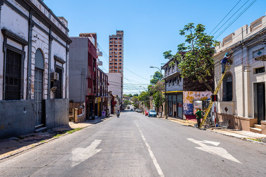 street view of Asuncion city, Paraguay
